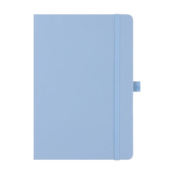 Meiiso A5 Strap Bound Notebook, Sky Blue M Size Hardcover with Pen Loop, 1-Piece, Strapped Notebook, Supply