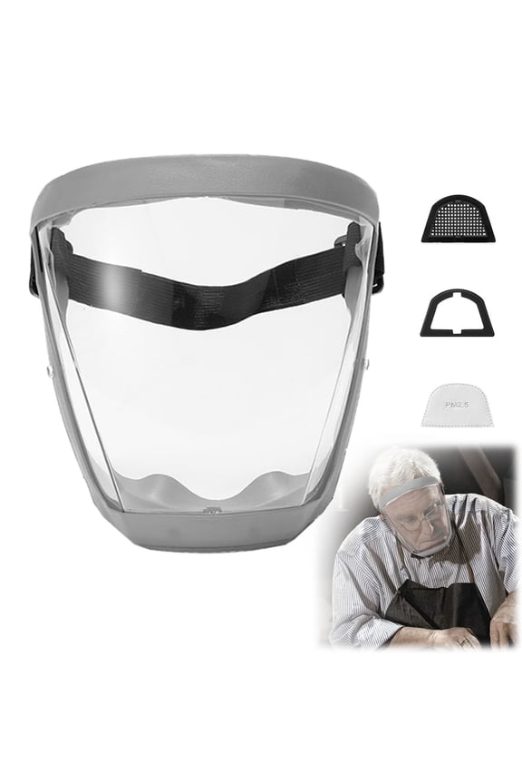 Meiiso Anti-Fog Protective Face Shield, Semi-Enclosed Type C, Protective Shield Anti Fog Adult Clear Shield Plastic