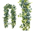 thumbnail image 1 of Meiiso Artificial Eucalyptus Leaf Vine, Artificial Garland & Greenery Vine for Wedding Arch, Table Centerpieces, Fireplace & Wall Decor, Green Color, Type A, 1 of 7