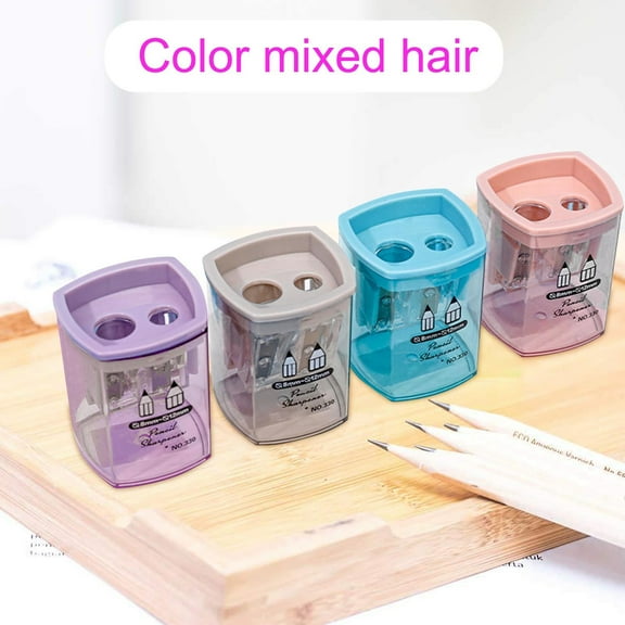 Meiiso Assorted Color Handheld Sharpener, Mini Dual Hole Pencil Cutter, Sharpener for kíd's Adults Learnerss sch○○l Class Home