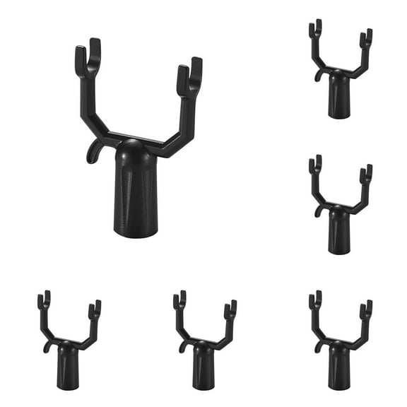 Meiiso Black Aluminum Clothes Hanger Head, Plant Branch Stand Branch Stand Metal Branch Stand Set Adjustable Branch Stand Plant Branch Stand