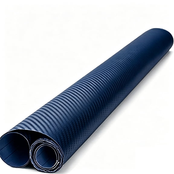 Meiiso Blue 30X127Cm 3D Carbon Fiber Car Wrap Vinyl Film, Auto Body Color Change Sticker, Vehicle Decal, Gloss Finish, 12X50-Inch Roll