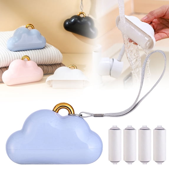 Meiiso Blue Cloud Lint Roller Set Reusable with 120 Disposable Sheets, Portable Sticky Lint Brush Pet Hair Remover