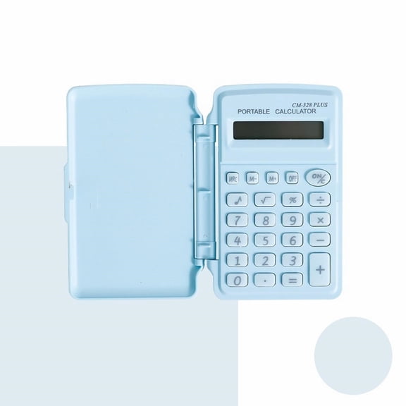 Meiiso Blue Mini Desktop Calculator, 8-Digit Portable Finance Tool, Operated Portable Learners Finance Desktop Calculator