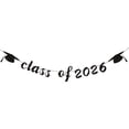 thumbnail image 1 of Meiiso Class of 2026 Graduation Banner Black, 2026 Graduation Season Banner Decoration for Congratulations on Graduation School Home, 1 of 5