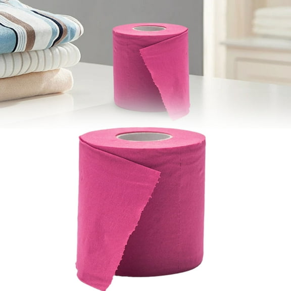Meiiso Colored Toilet Paper, Multicolor Funny Novelty Toilet Paper, Sustainable & Soft Toilet Paper for Home, Camping, Travel, Mini Colored Toilet Paper Roll, Peach Pink Color