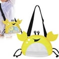 thumbnail image 1 of Meiiso Crab Shaped Mesh Beach Bag, Pool Toy Holder, Crab-Shaped Mesh Tote,' Beach Toy Collector, Adjustable-Strap Pool Accessory (#D), 1 of 9