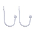 thumbnail image 1 of Meiiso Curtain Wall Hooks Pair White Brass Holdbacks Tiebacks, 1 of 8
