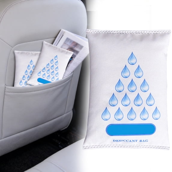 Meiiso Dehumidifier Bags with Silica Gel Desiccant J 12X8X4 15X10X4cm, Reusable Moisture Absorber for Car and Closet, Microwave Rechargeable Damp Trap