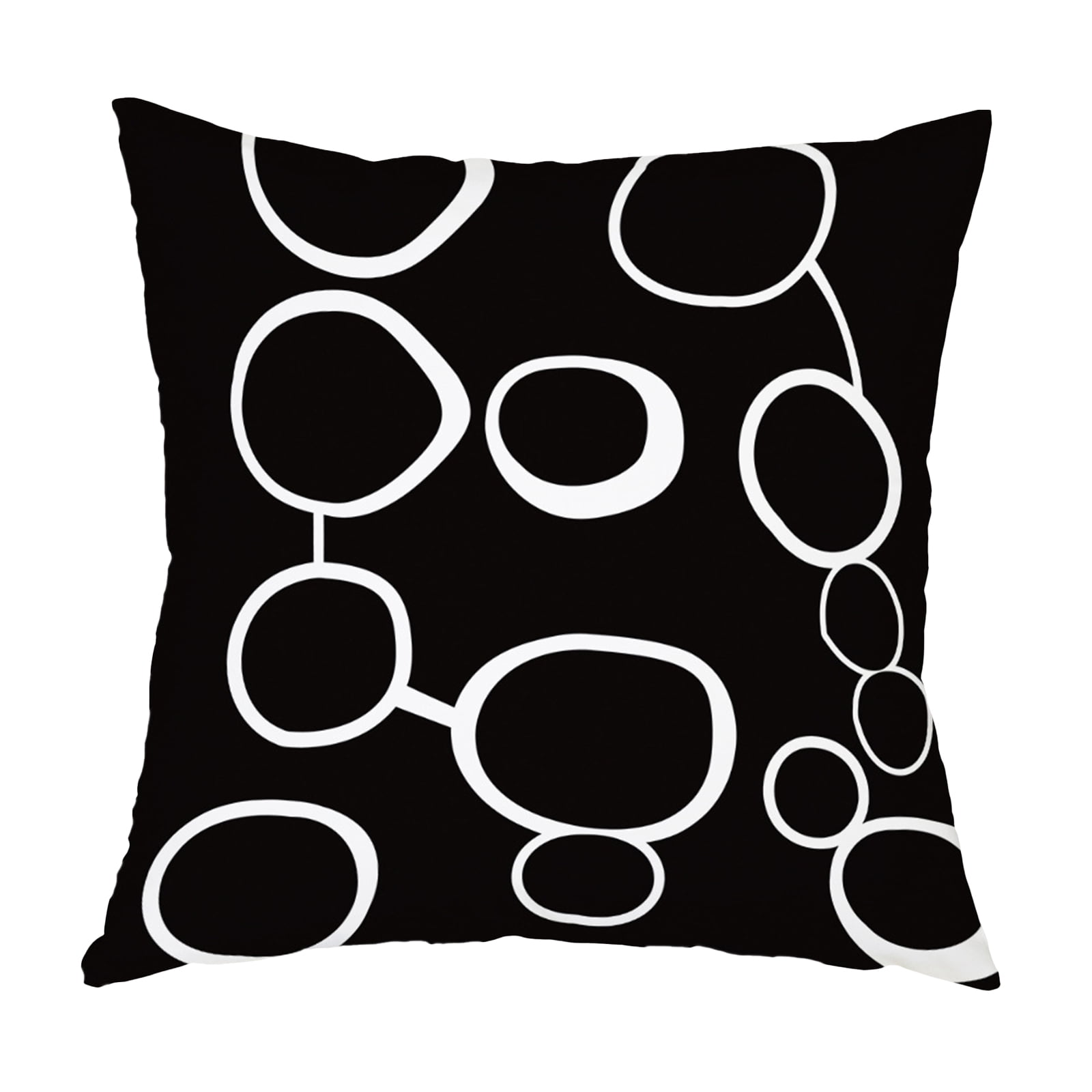 Meiiso Doll Clearance, Simple Black White Pillow Cover Peach Skin ...