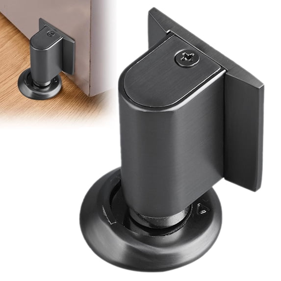 Meiiso Door Stopper 2026 New, Doors Stoppers for Bottom of Door, No Drill Doorstops for Inside Door, Doors Catch Holder to Keep Doors Open, No-Drill Invisible Door Stopper, Gray Color