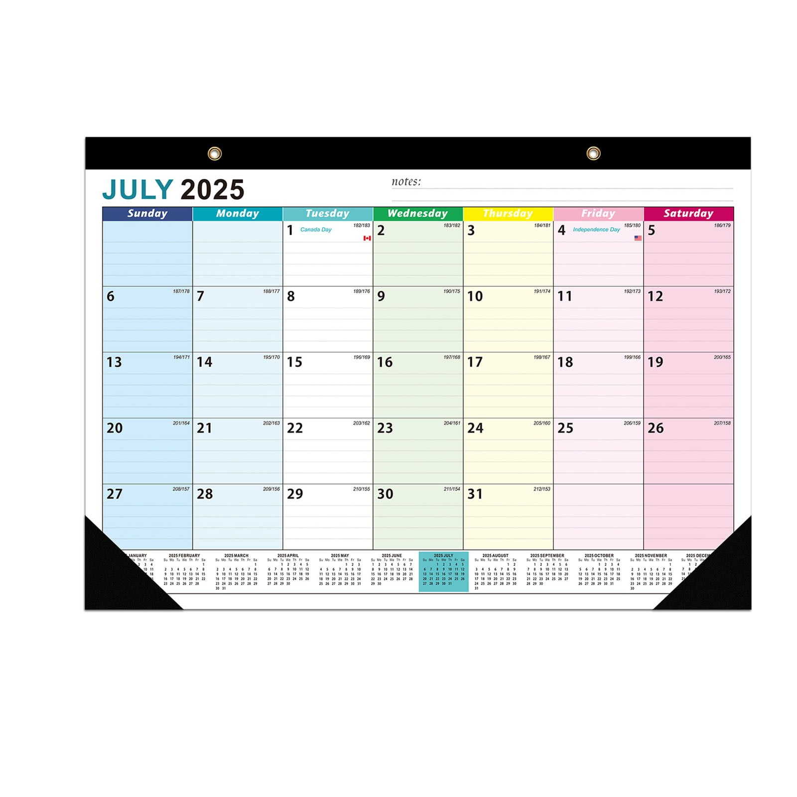 Meiiso European Style 20252026 Wall Calendar July 2025 to Dec 2026