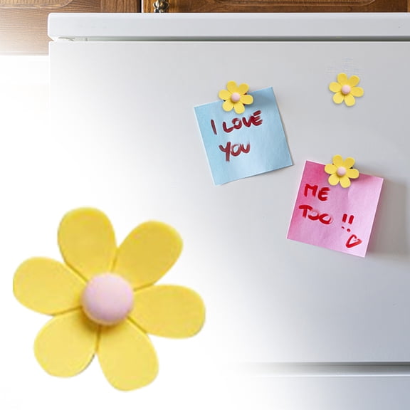 Meiiso Flower Shaped Fridge Magnets Decorative Metal Decor, Assorted Colors, Strong Hold, Decorative and Functional, Perfect for Metal Surfaces, Gifts, or Kitchen Organization (#C), Clearance Sales!