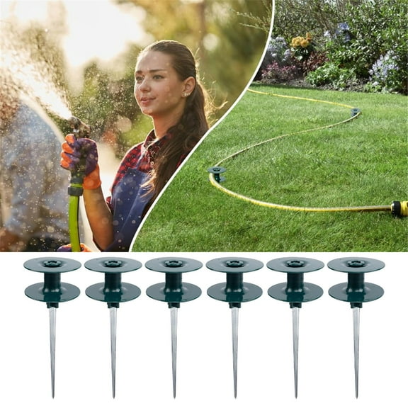 Meiiso Garden Hose Guide, Green Hose Guide Stake - Protects Plants From Crushing (#C)