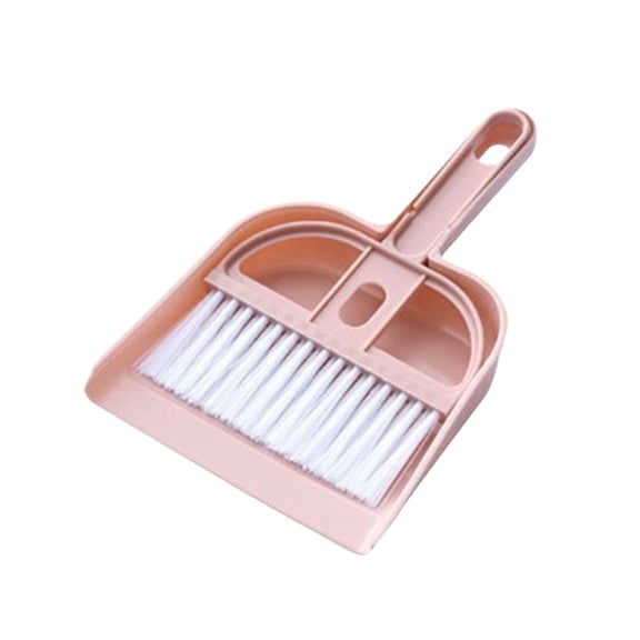 Meiiso Handheld Broom and Dustpan Set, Mini Pink Cleaning Brush for Desk Keyboard Pet, 1 Set, Broom, Mini Broom, Cleaning Tool