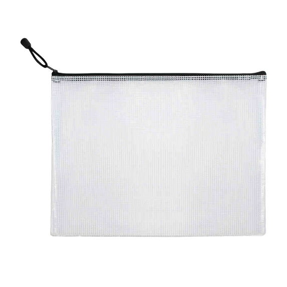 Meiiso Mesh Zipper Storage Bags, Document Organizer Pouches, 12-Pack Mesh Zipper Pouches, Multi-Compartment Travel Organizers, See-Through Waterproof Document Bags
