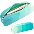 thumbnail image 1 of Meiiso Mint Green Silicone Pencil Case, Gradient Washable Pen Bag, Lightweight&Portable Pen Bag Stylish Small, 1 of 8
