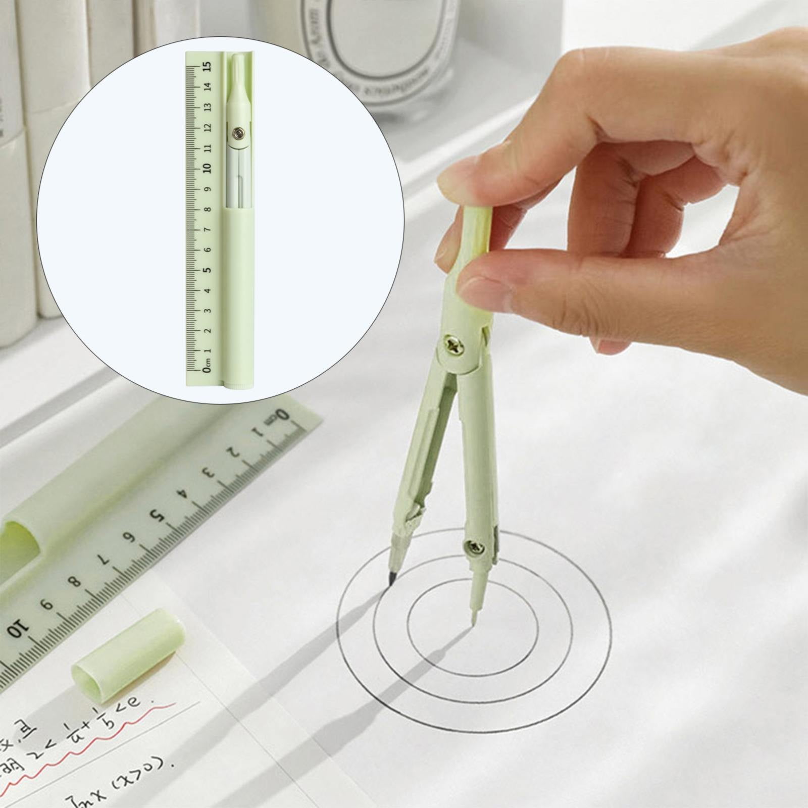 Meiiso Multi Function Geometry Ruler, Fresh Green, 15cm, Math Tool ...