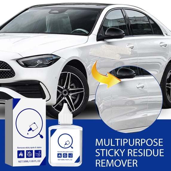 Meiiso Multipurpose Sticky Remover, Wall Sticker Glue Removal Cleaning Agent, Car Window Film Adhesive Remover Easy Use Plastic 50ml, Adhesive Remover, for Stickers, Labels