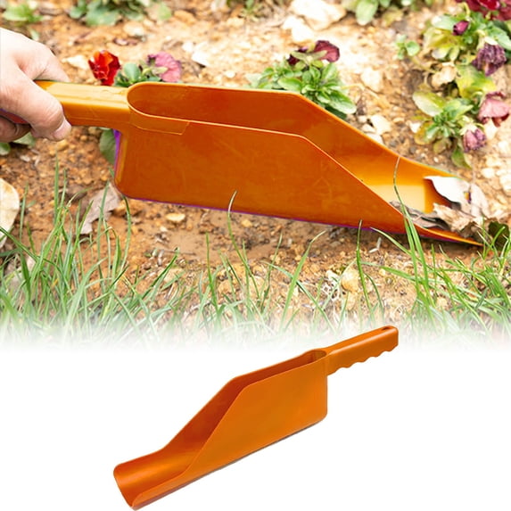 Meiiso Orange Plastic Garden Leaf Cleaning Spoon Gutter Tool