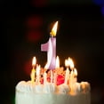 thumbnail image 1 of Pink 1 Number Birthday Candle Age Cake Decoration Party Supplies 3D Design Cake Topper Decoration for Any Celebration, By Meiiso, 1 of 9