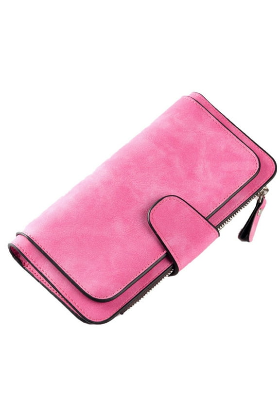 Promotional Offer! Wallet, Fashion Women's Wallet Leather Clutch Card Holder Wallet Ladies Long Handbag Multi-Card slot Buckle Wallet, C, 7.41*4.29*0.78In, Business Card Holder