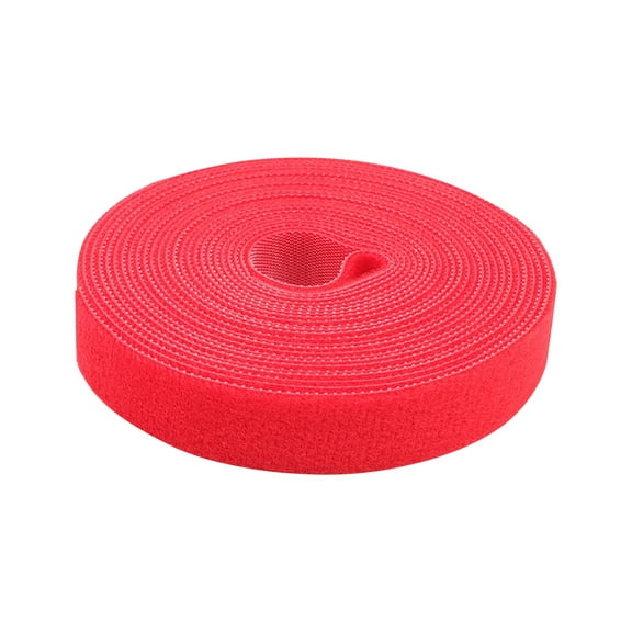 10Mm Red Reusable Pre-Cut Self-Grip Cable Tie Tape Roll, By Meiiso, Large Inventory!