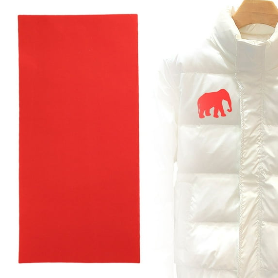 Meiiso Red #2 Down Jacket Iron-On Repair Patch, Adhesive Applique Diy Sticker for Clothing Hole Repair, Strong No-Sew Fabric Adhesive Patch for Gear