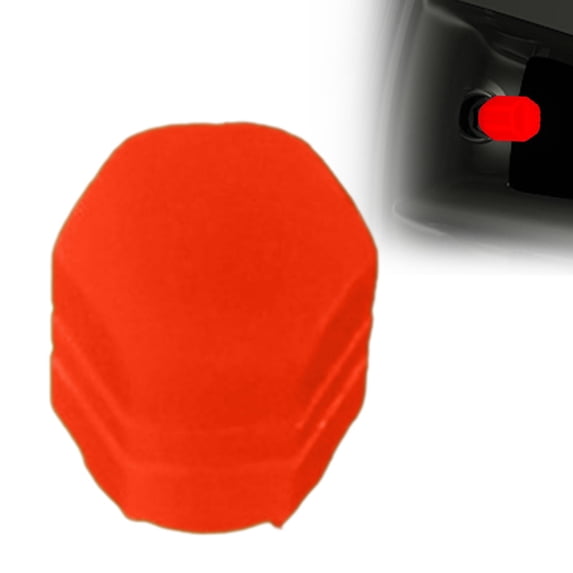 Meiiso Red Extra Large Glow In Dark Car Tire Valve Cap Night D