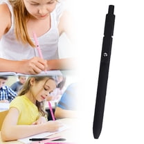 Meiiso Retractable Ballpoint Pen, Smooth Writing Gel, Retractable Ballpoint Pen, Smudge-Proof Writing Tool, Office-Grade Black Ink (#A)