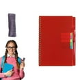 thumbnail image 1 of Meiiso Reusable Smart Notebook, Red (1 Pen + Cloth), Notebook Set Smart Reusable Planner & Notepad Stone Paper Notebook 8.5x6.1in, 1 of 7