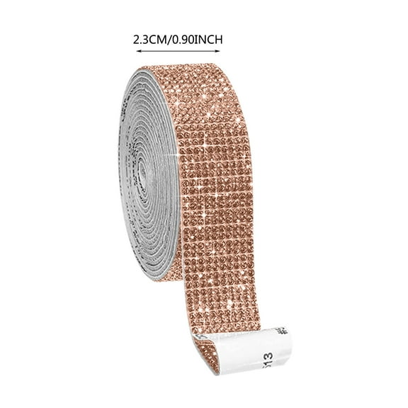 Meiiso Sale! Rhinestone Stickers Hot Melt Glue Drill Strips Diy Crystal Diamond Diy Stickers, Lake Blue Self-Adhesive Crystal Diamond Ribbon Resin Diamond Ribbon Flash Diamond Sticker Roll Diy