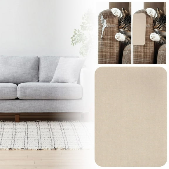 Meiiso Self Adhesive Linen Fabric Patch for Furniture Repair, No Sewing Needed, Durable for Upholstery, Ideal for Diy Fixes On Couches, Chairs, or Accessories (#D), Limited Time Clearance!