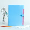 thumbnail image 1 of Meiiso Sky Blue Accordion File Folder Organizer - Expanding Document Pouch for A4 Paper, A4 Paper Expanding File Folder Pockets, 1 of 9