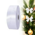 thumbnail image 1 of Meiiso Solid Satin Ribbon, 25 Yard Roll for Wedding, Sewing Projects, Wrapping, Invitation Embellishments and Crafting Projects, Gift Wrapping Ribbon, White Color, 1 of 8