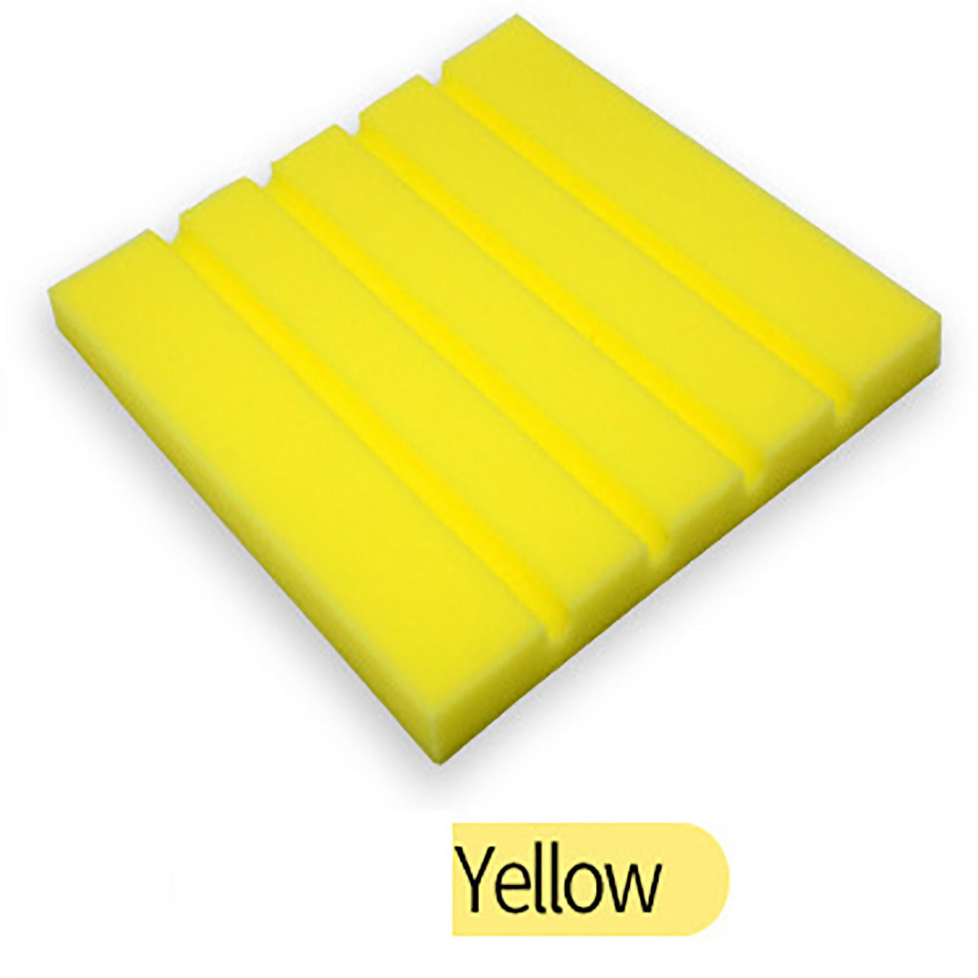 Meiiso Sound Insulation Sponge Wall Sticker 25X25X2Cm Yellow Clearance, 25*25Cm Acoustic Foam