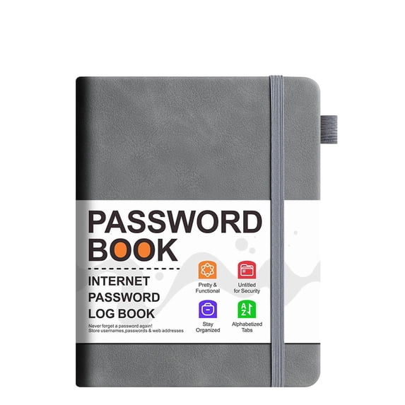 Meiiso Telephone Book Simple Notepad Address Organizer G, Password Book, Alphabetical Tabs, Hardcover, 100G, Organizer
