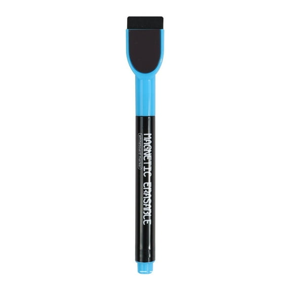 Meiiso Whiteboard Markers, Magnetic Whiteboard Marker - Low-Odor Ink, Built-In Eraser (#F)