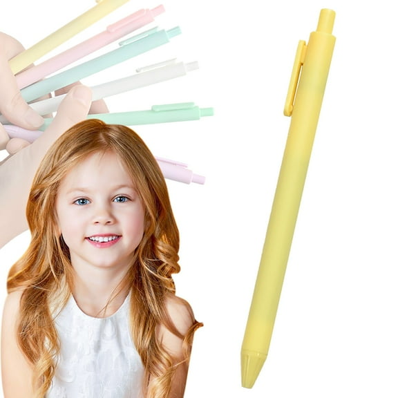 Meiiso Yellow Macaron Retractable Gel Pen, Art Colored Retractable Gel Pens Ink Colors Cute Pens 0.7Mm Point Quick Drying for Black Paper Writing Drawing Journaling Note Taking Home(1Pc:1.25Ml)