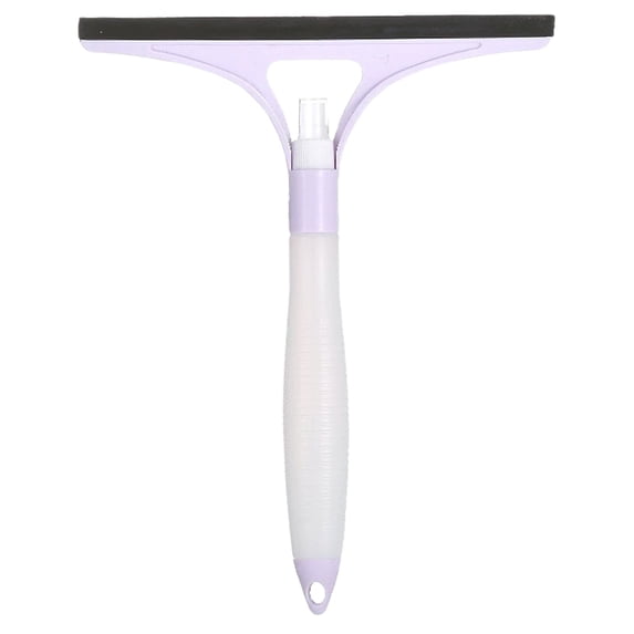 Meiix 1Pcs Window Squeegee with Spray Bottle, 2 in 1 Glass Scraper for Car Windshield Shower Door (12X10In, Purple2)