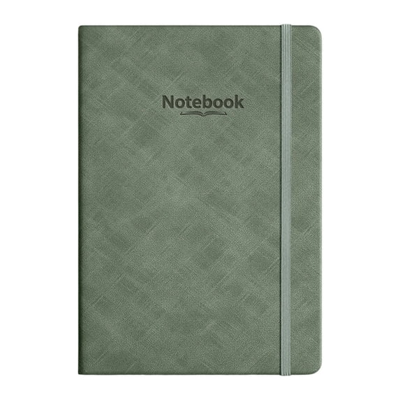 Meiix B5 Notebook Lined Journal, Pu Leather Softcover Sewn Binding, Smooth Writing Wear Resistant for Daily Note Taking (Blackish Green)