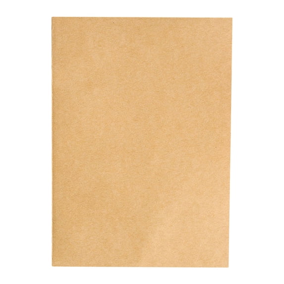 Meiix Brown Blank Notebook A5 Plain Journal, Unlined Thicks Paper Sketchbook, Smooth Writing for Journaling Drawing, 1Pcs