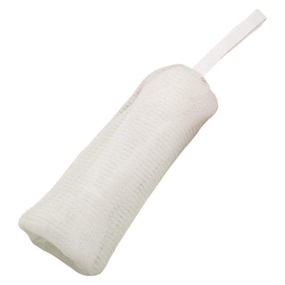 Meiix Foaming Net Soap Saver, Soft & Quick-Dry Mesh Material, Exfoliating Bath Pouch for Shower Gel, Reusable, 6X3.5In (White)