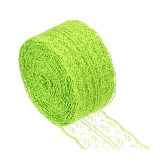 Meiix Lace Ribbon, Pleated Edge Lace Ruffle Trim for Crafts Sewing Diy, Clothing Home (Green)