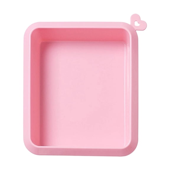 Meiix Non-Stick Silicone Baking Pan, Cake Molds, Heat-Resistant Bakeware for Diy Mousse, and Doughnut Baking, Kitchen Cake Making Tools Pink