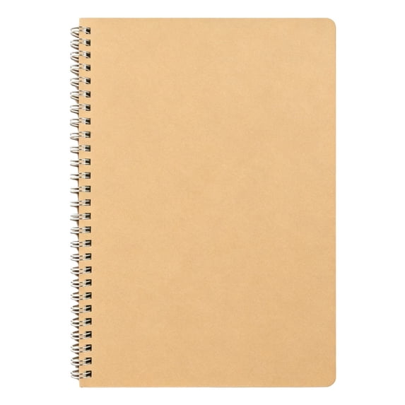 Meiix Notebook Spiral Journal, Thickened Paper Smooth Writing for Daily Note Taking, 1Pcs (Brown2)