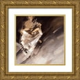 thumbnail image 1 of Meijering, Kitty 15x15 Gold Ornate Wood Framed with Double Matting Museum Art Print Titled - Girl with Zebra Head, 1 of 4