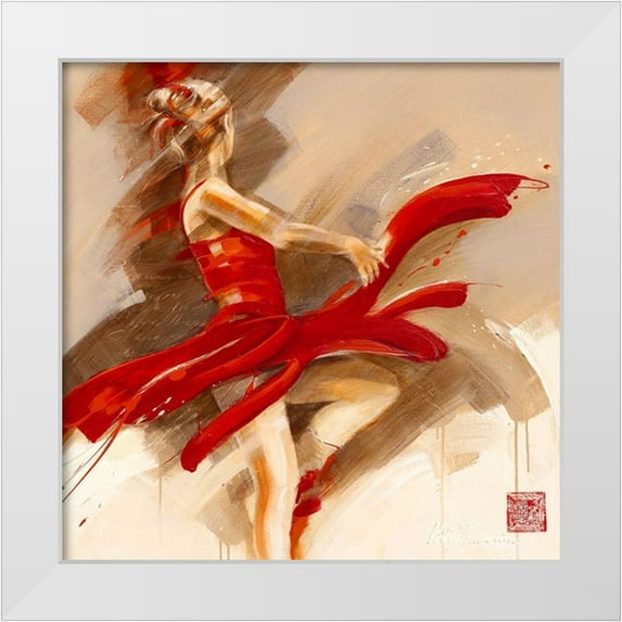 Meijering, Kitty 20x20 White Modern Wood Framed Museum Art Print Titled - Lost in Motion
