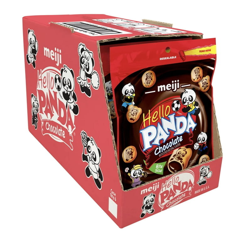 Meiji Hello Panda Cookies, Chocolate Crme Filled, Resealable