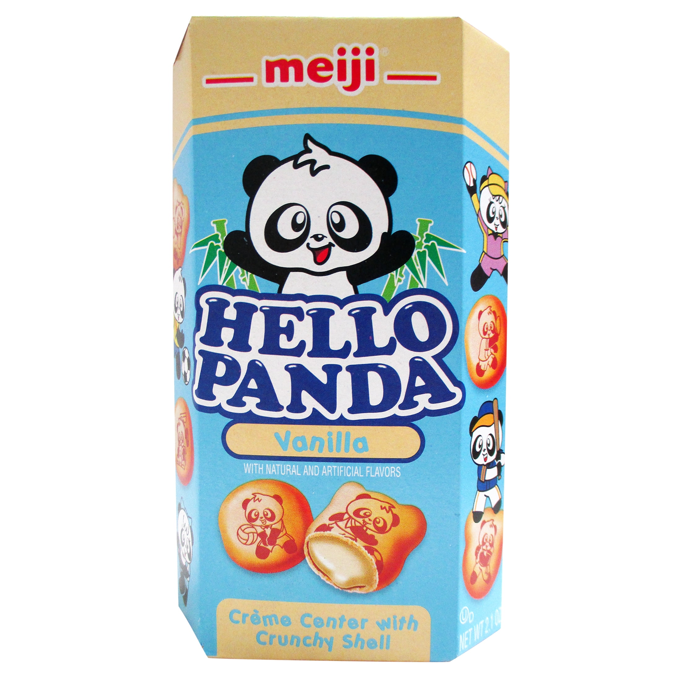 5 pack) Meiji Hello Panda Cookies, Chocolate Creme, 2.1 Oz 